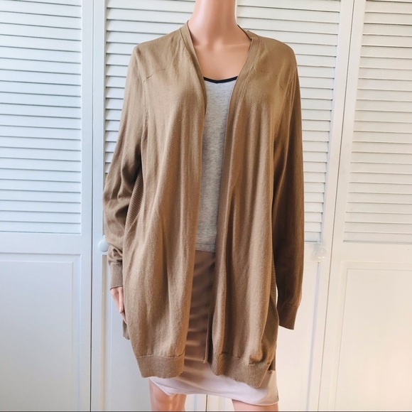 Chico's Sweaters - 2/$50 CHICO’S Brown Long Sleeve Open Front Cardigan Sweater Size XL